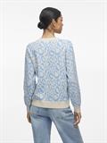 VIRIL L/S JACQUARD KNIT TOP/1 blissful blue