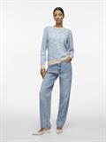 VIRIL L/S JACQUARD KNIT TOP/1 blissful blue