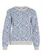 VIRIL L/S JACQUARD KNIT TOP/1 blissful blue