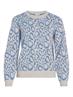 VIRIL L/S JACQUARD KNIT TOP/1 blissful blue