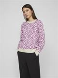 VIRIL L/S JACQUARD KNIT TOP/1 cattleya orchid