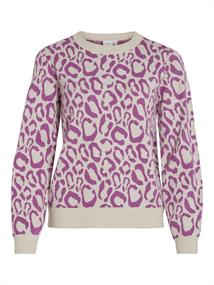 VIRIL L/S JACQUARD KNIT TOP/1 cattleya orchid