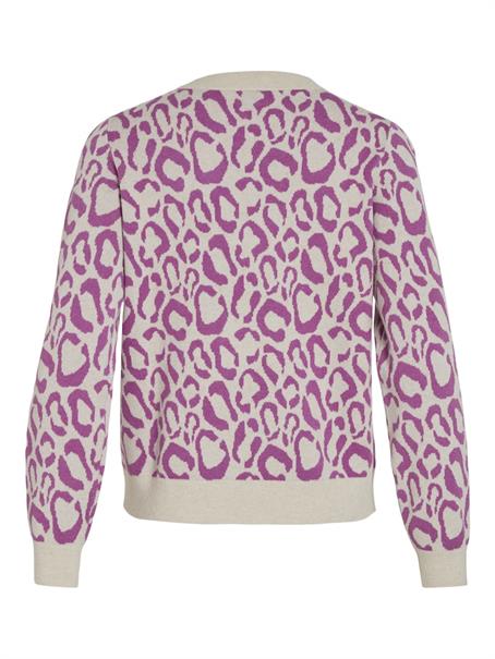 VIRIL L/S JACQUARD KNIT TOP/1 cattleya orchid