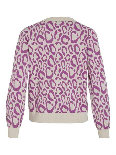 VIRIL L/S JACQUARD KNIT TOP/1 cattleya orchid