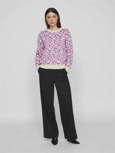 VIRIL L/S JACQUARD KNIT TOP/1 cattleya orchid