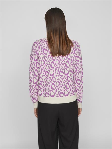 VIRIL L/S JACQUARD KNIT TOP/1 cattleya orchid