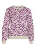VIRIL L/S JACQUARD KNIT TOP/4 cattleya orchid