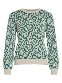 VIRIL L/S JACQUARD KNIT TOP/4 ultramarine green