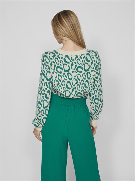 VIRIL L/S JACQUARD KNIT TOP/4 ultramarine green
