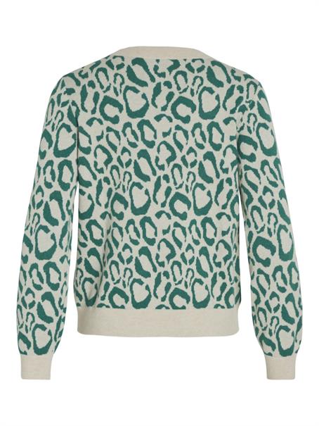 VIRIL L/S JACQUARD KNIT TOP/4 ultramarine green