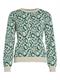 VIRIL L/S JACQUARD KNIT TOP/4 ultramarine green