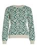 VIRIL L/S JACQUARD KNIT TOP/4 ultramarine green