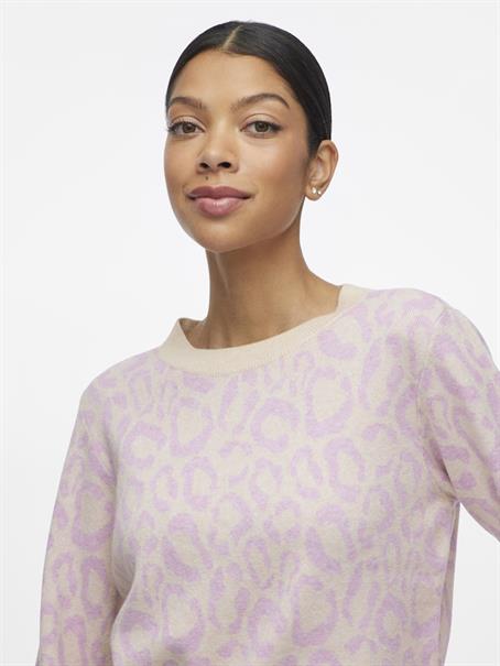 VIRIL L/S JACQUARD KNIT TOP/4 winsome orchid
