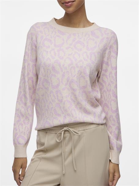 VIRIL L/S JACQUARD KNIT TOP/4 winsome orchid