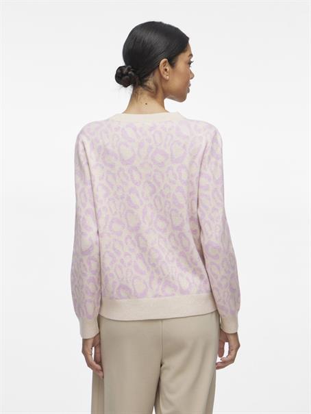 VIRIL L/S JACQUARD KNIT TOP/4 winsome orchid
