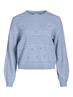 VIRIL L/S O-NECK POINTELLE KNIT TOP-NOOS kentucky blue