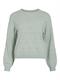 VIRIL L/S O-NECK POINTELLE KNIT TOP-NOOS silt green