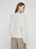 VIRIL L/S O-NECK POINTELLE KNIT TOP-NOOS white alyssum