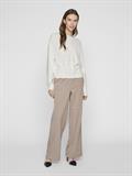 VIRIL L/S O-NECK POINTELLE KNIT TOP-NOOS white alyssum