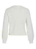 VIRIL L/S O-NECK POINTELLE KNIT TOP-NOOS white alyssum