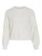 VIRIL L/S O-NECK POINTELLE KNIT TOP-NOOS white alyssum
