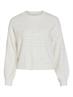 VIRIL L/S O-NECK POINTELLE KNIT TOP-NOOS white alyssum