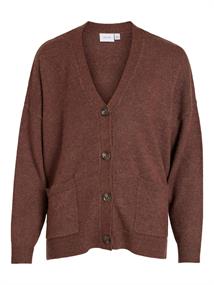 VIRIL L/S OVERSIZE KNIT CARDIGAN - NOOS shaved chocolate