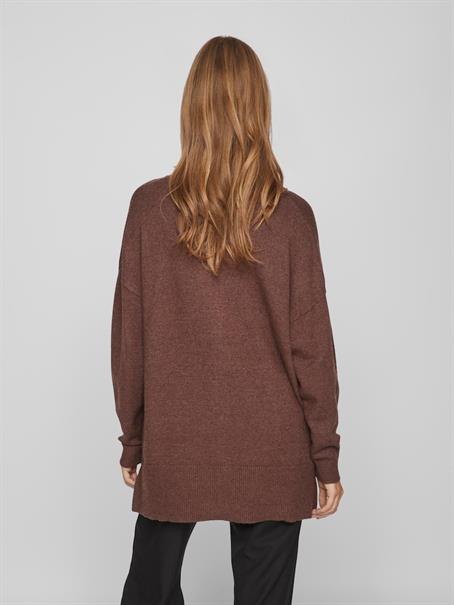 VIRIL L/S OVERSIZE KNIT CARDIGAN - NOOS shaved chocolate