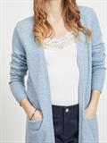 VIRIL LONG L/S KNIT CARDIGAN - NOOS ashley blue