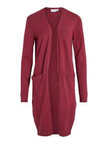 VIRIL LONG L/S KNIT CARDIGAN - NOOS beet red