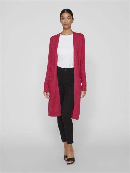 VIRIL LONG L/S KNIT CARDIGAN - NOOS dunkelrosa1