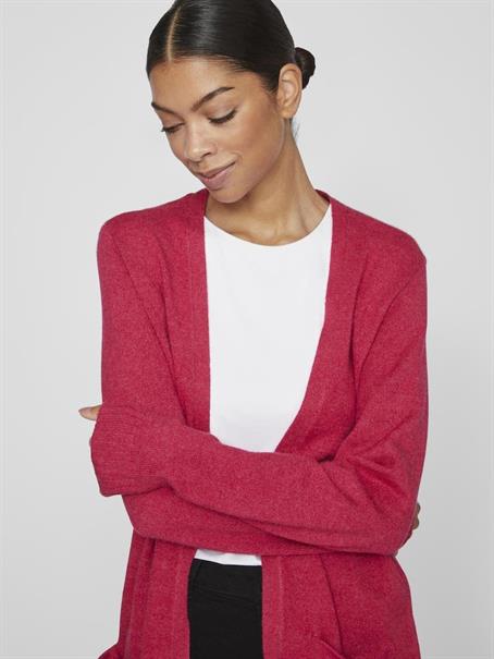 VIRIL LONG L/S KNIT CARDIGAN - NOOS dunkelrosa1