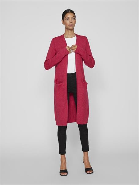 VIRIL LONG L/S KNIT CARDIGAN - NOOS dunkelrosa1