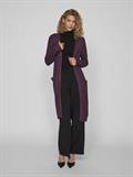 VIRIL LONG L/S KNIT CARDIGAN - NOOS dunkelrosa2
