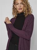 VIRIL LONG L/S KNIT CARDIGAN - NOOS dunkelrosa2