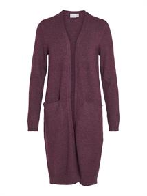 VIRIL LONG L/S KNIT CARDIGAN - NOOS dunkelrosa2