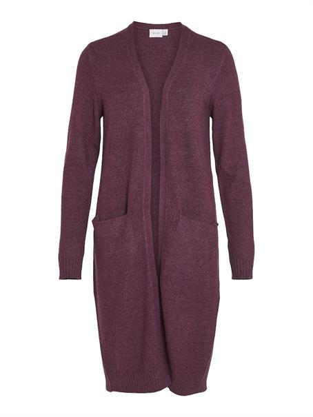 VIRIL LONG L/S KNIT CARDIGAN - NOOS dunkelrosa2