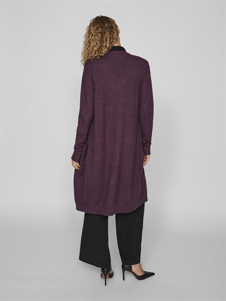 VIRIL LONG L/S KNIT CARDIGAN - NOOS dunkelrosa2