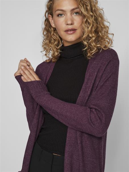 VIRIL LONG L/S KNIT CARDIGAN - NOOS dunkelrosa2