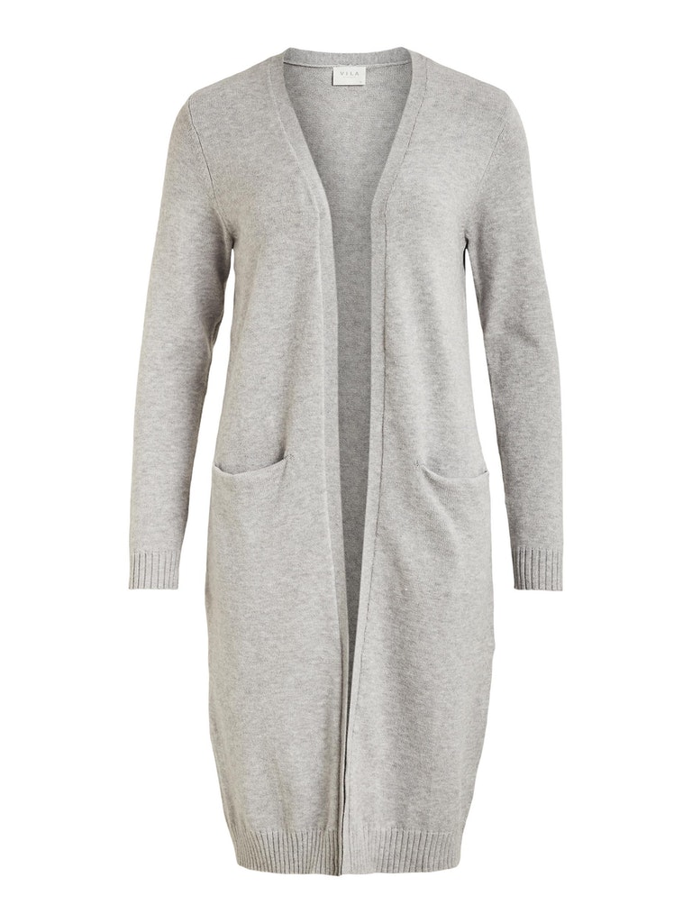 Vila Damen Pullover 14042770 Light Grey Melange - jacken für