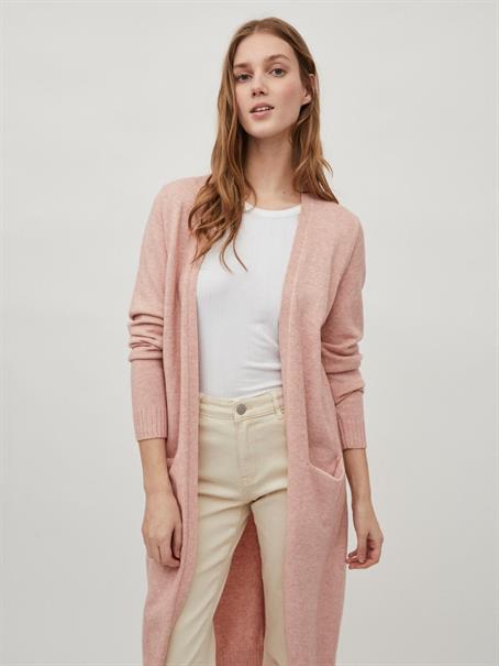 VIRIL LONG L/S KNIT CARDIGAN - NOOS misty rose