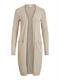 VIRIL LONG L/S KNIT CARDIGAN - NOOS natural melange