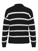 VIRIL MOCK NECK L/S KNIT RIB TOP 2-NOOS black