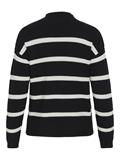VIRIL MOCK NECK L/S KNIT RIB TOP 2-NOOS black