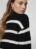 VIRIL MOCK NECK L/S KNIT RIB TOP 2-NOOS black