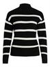 VIRIL MOCK NECK L/S KNIT RIB TOP 2-NOOS black