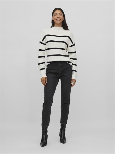 VIRIL MOCKNECK L/S KNIT RIB TOP - NOOS white alyssum
