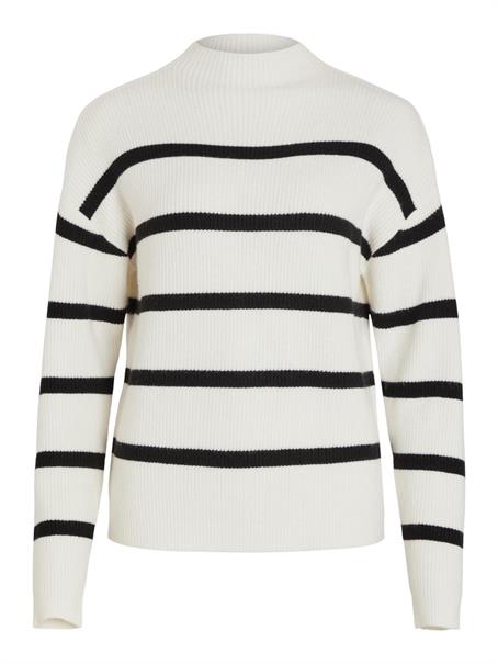 VIRIL MOCKNECK L/S KNIT RIB TOP - NOOS white alyssum