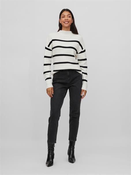 VIRIL MOCKNECK L/S KNIT RIB TOP - NOOS white alyssum
