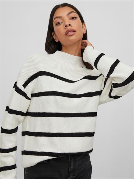 VIRIL MOCKNECK L/S KNIT RIB TOP - NOOS white alyssum
